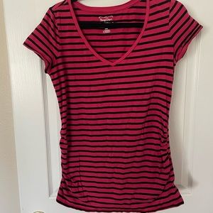 Motherhood maternity tshirt striped top medium